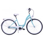 Mestský bicykel 26" Kozbike K24 3 prevodový Modro biely 